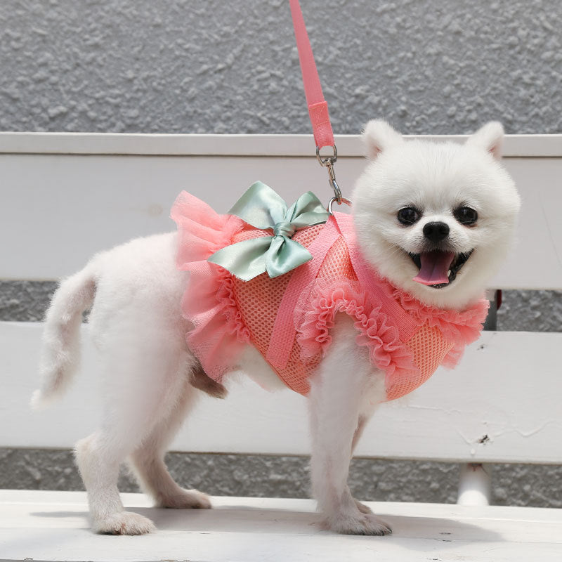 Dog Pet Breathable Mesh Skirt Chest Strap Clothes