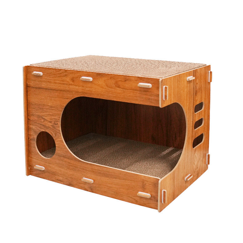 Simple And Spacious Large Double-layer Scratch-resistant Wear-resistant Non-chip Cat House