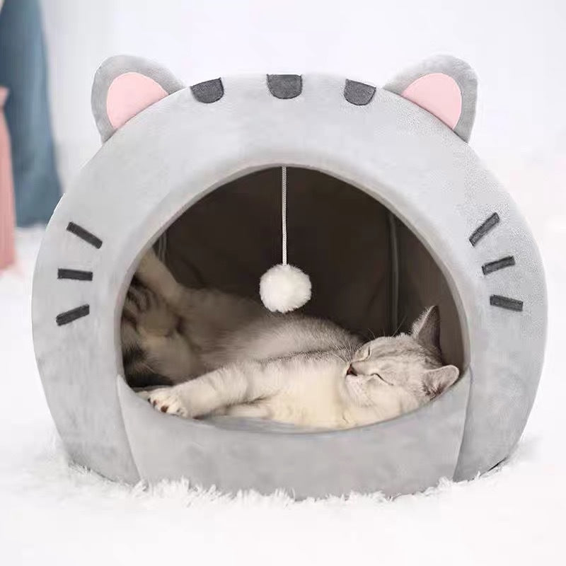 Polyester Cat Nest Winter Warm Closed Shelter