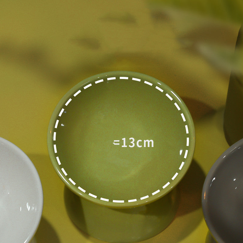 Ceramic Bowl For Cats To Protect The Cervical Spine With Slanted Mouth