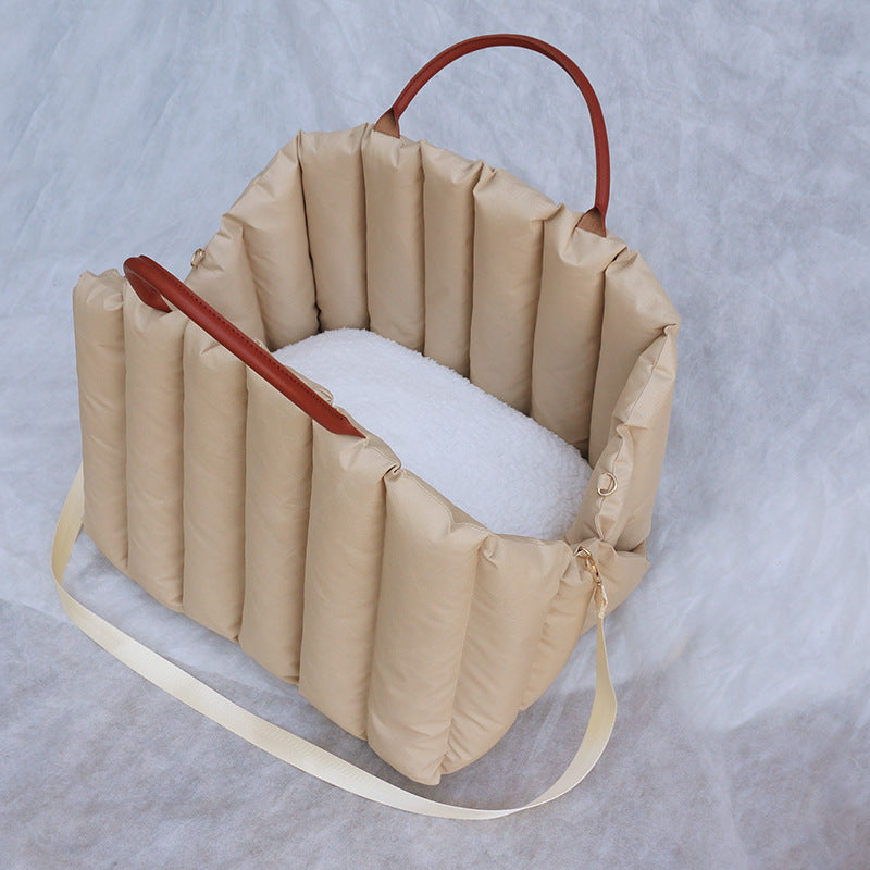 Winter Oversized Warm Outerwear Pet Handbag For Going Out