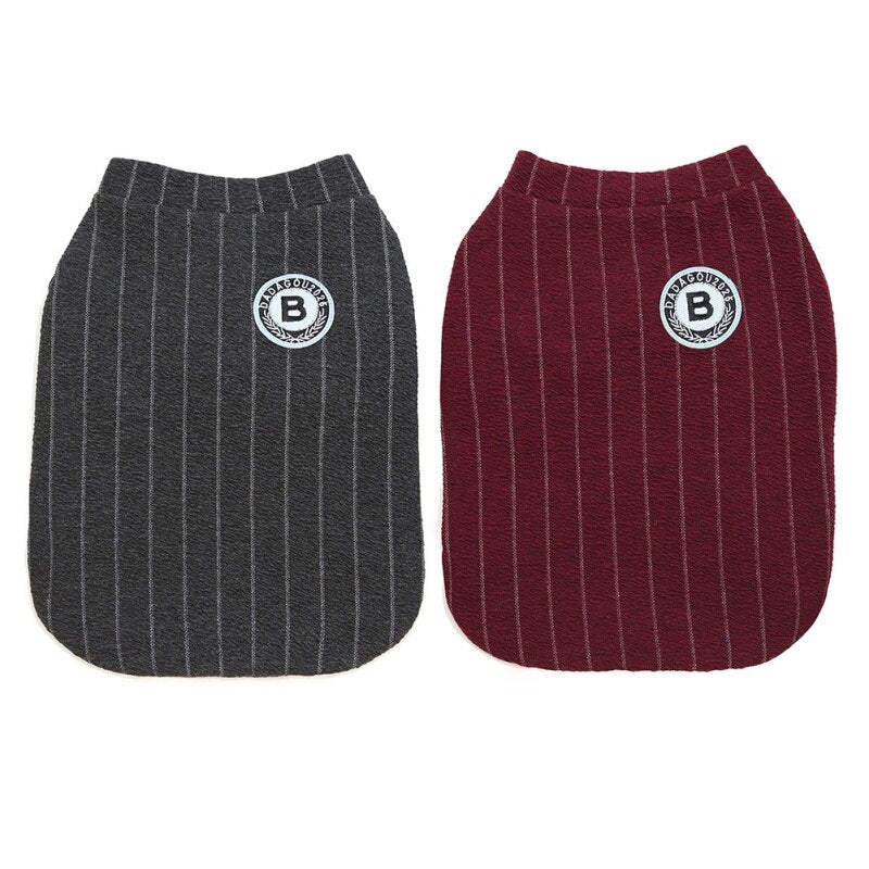 Dog Clothes For Small Dogs Winter French Bulldog Coat Dog Costume Chihuahua Puppy Stripe Baseball Sport Hoodies Jacket