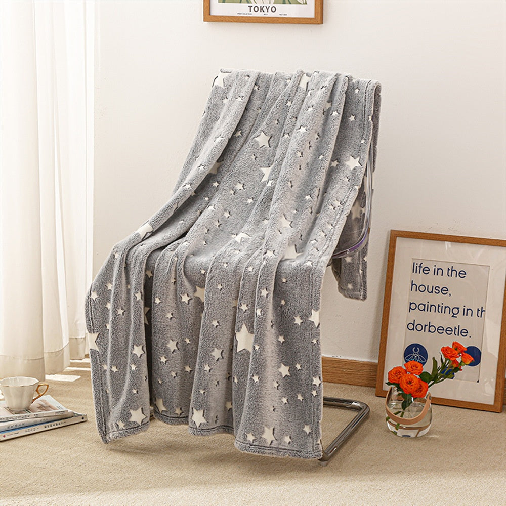Flannel Glow-in-the-dark Blanket Soft Cozy And Warm For Naps