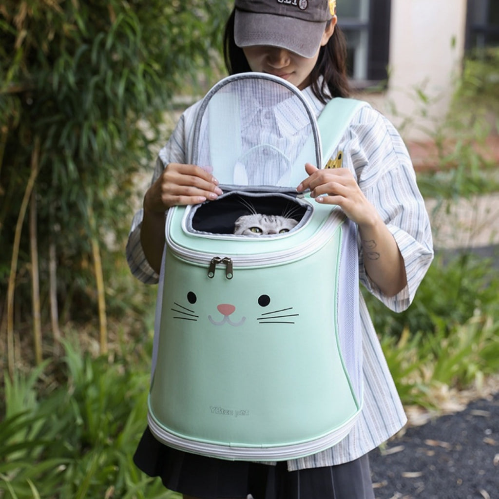 Foldable Double-shoulder Pet Portable Large Capacity Cat And Dog Bag