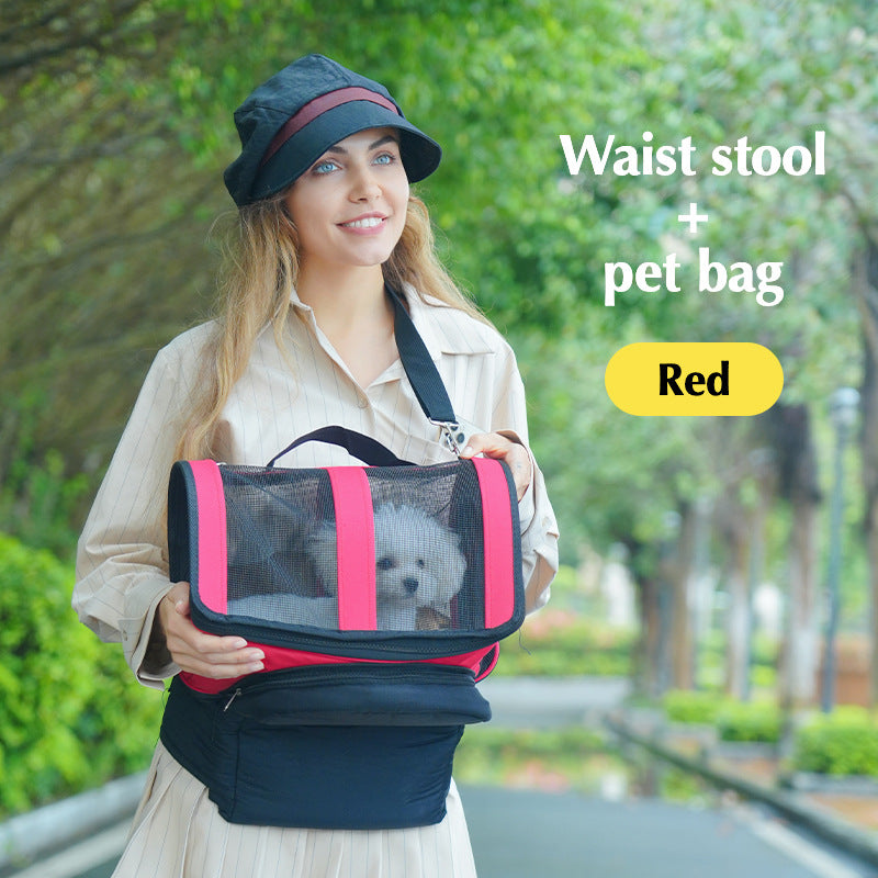 New Portable Pet Cat Bag Cat Bag Dog Out Portable Pet Bag Folding Outer Band Cat Bag With Base