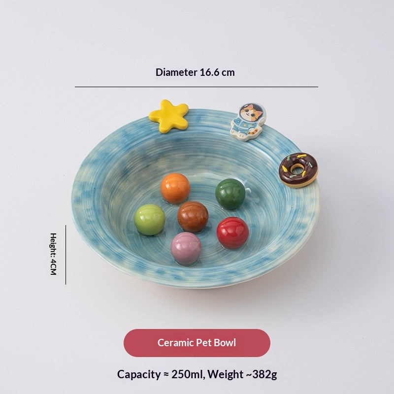 Cartoon-style Creative And Cute Ceramic Pet Bowl