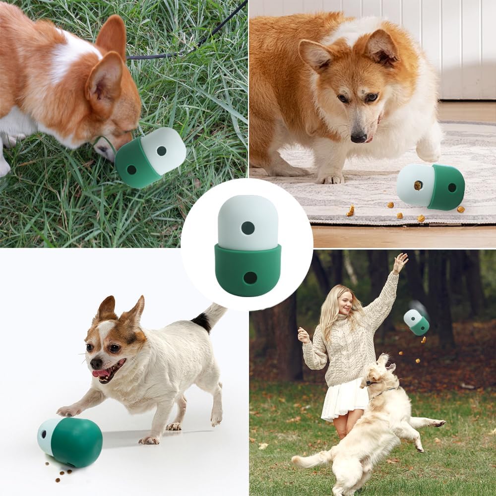Pet Puzzle Toy Dog Treat Dispensing Cute Puppy Small Medium Dogs Interactive Chase Toy Pet Funny Enrichment Toys Food Ball For Dog Playing Training