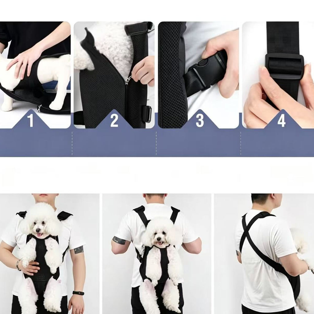 Outdoor Pet Carrier Breathable Chest-mounted