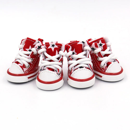 A Pair Of Soft Small Dog Four Season Canvas Shoes