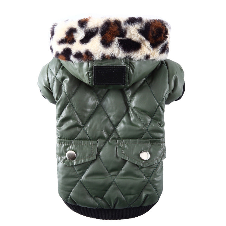 pet supplies pet clothes dog clothes autumn and winter fur collar coat pet dog clothing
