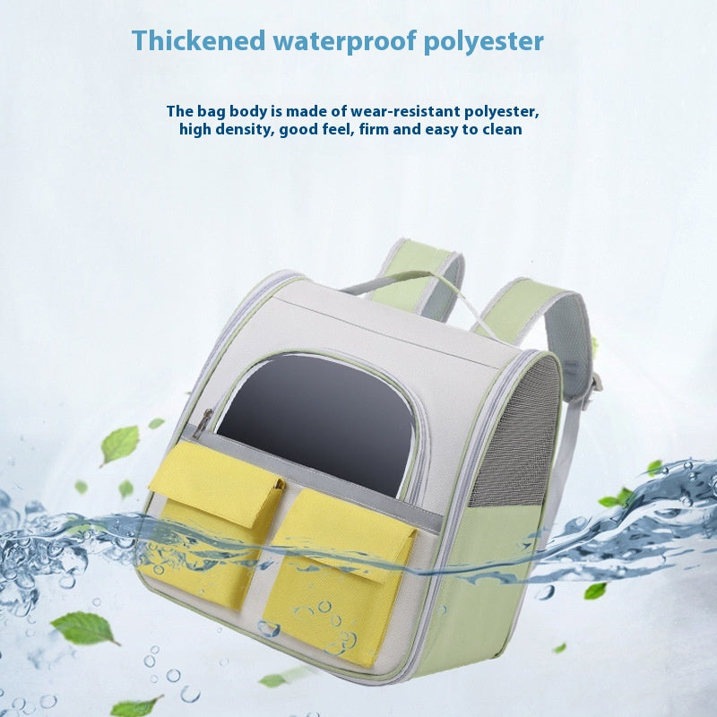 Cat Bag Portable Large Capacity Backpack Transparent Canvas