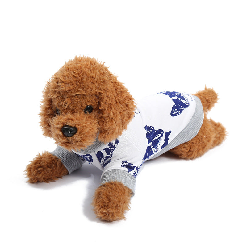 Dog Hoodies Pink Heart Cute Puppy Clothes