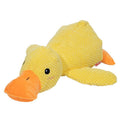 Yellow Plush Launching Duck Pet Toy, Squeaky Chew Durable Teething Toy, Soft Cuddly Companion For Dogs & Cats, Boredom Relief Interactive Play Duck
