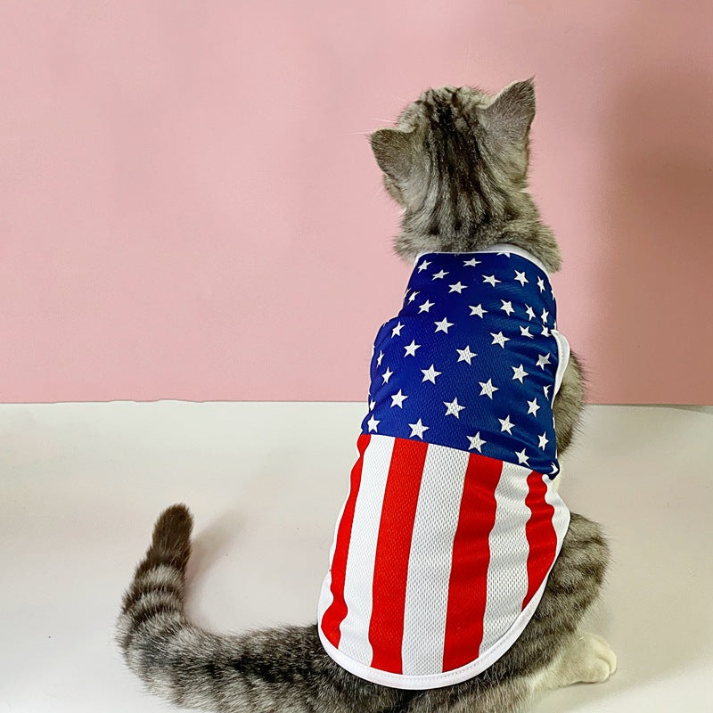 Independence Day Pet Thin Breathable Vest