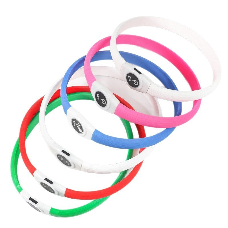 Dog Collar Pet Luminous Silicone Collar