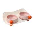 Elevated Ceramic Bowl For Cat Food Double Raised Bowl With Non Slip Support 2 Bowls For Cat Food And Water Washable Ceramic Bowl For Small Dogs