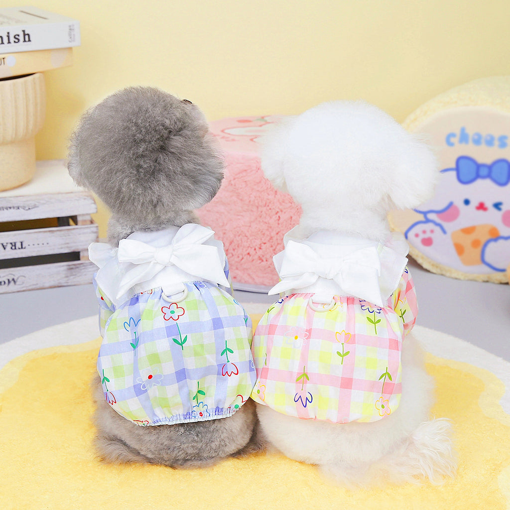 Spring And Summer Pastoral Small Dog Pet Clothes