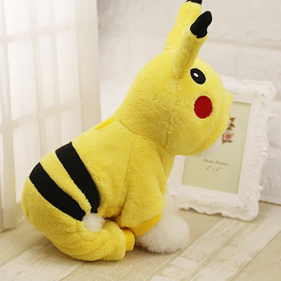Pet Clothes Autumn Winter Cute Cat Costume Cartoon Cosplay Cat Coat Home Pajamas Hoodie Cat Outfit Kitten Clothes Lovely Fashion