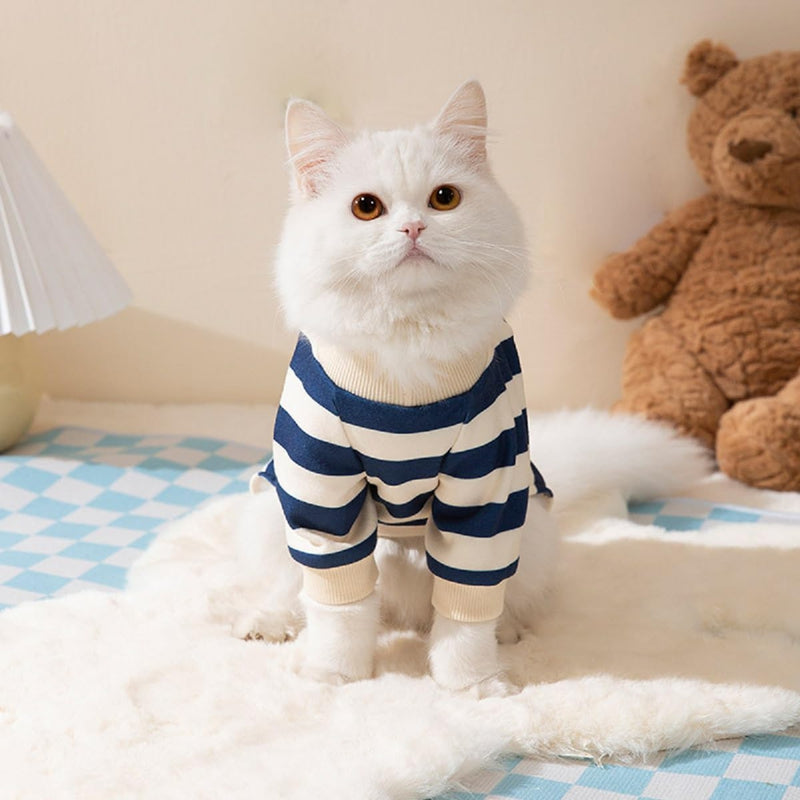 Autumn And Winter Dog Cute Bear Striped Four-legged Home Clothes Cat Home Pet Four-legged Air Conditioning Clothes Puppy