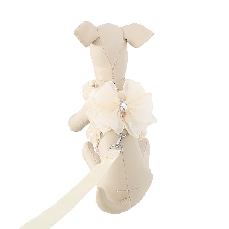 Pet Dog Leash Bow Tie Chest Strap