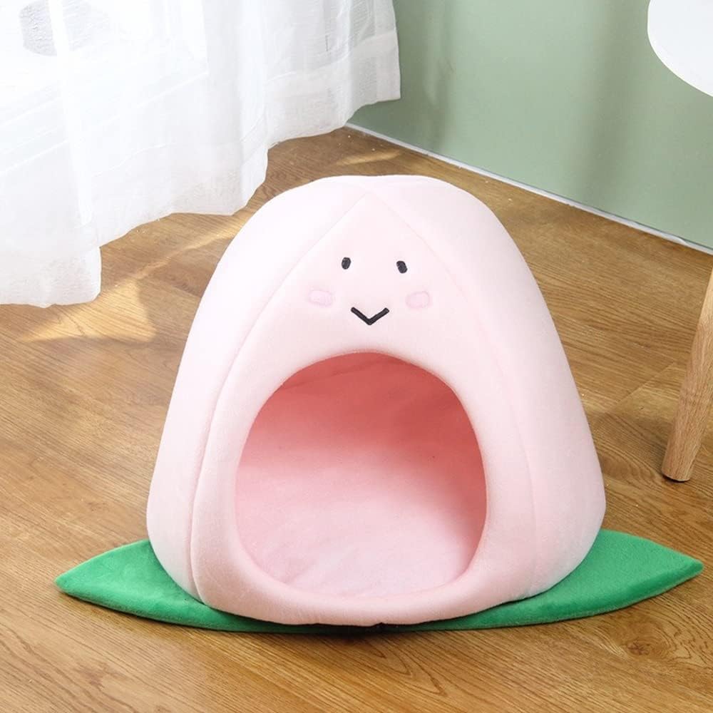 Cat Nest Peach Apple Zongzi Shaped Cat Sofa Bed Cute And Comfortable Pet Cat House Removable Nest Cushion Indoor Multifunctional Decorative Pet Bed
