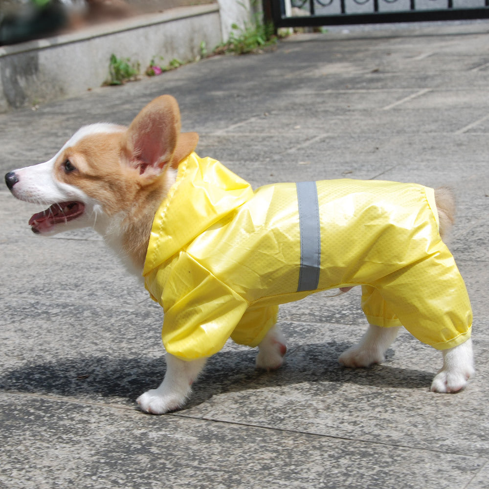 Reflective double layer pet waterproof raincoat