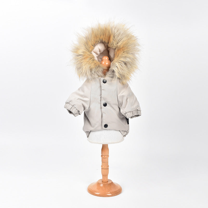 New mink fur hat workwear cotton coat