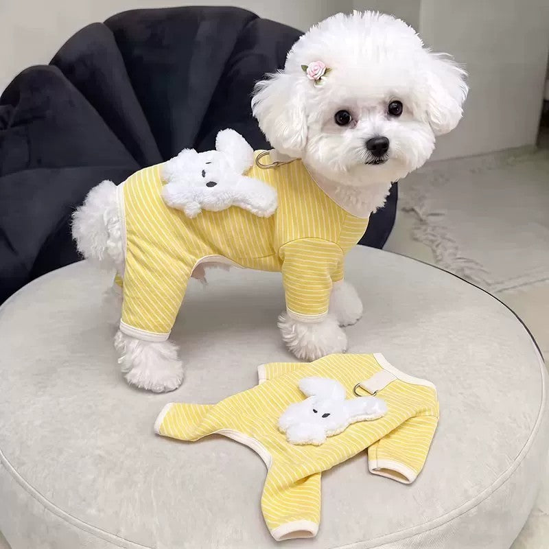 Pet Dog Thermal Four-legged Fleece Jacket With Belly Cover