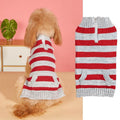 Contrast Color Horizontal Zipper Button Pocket Small And Medium-sized Dogs Sweater