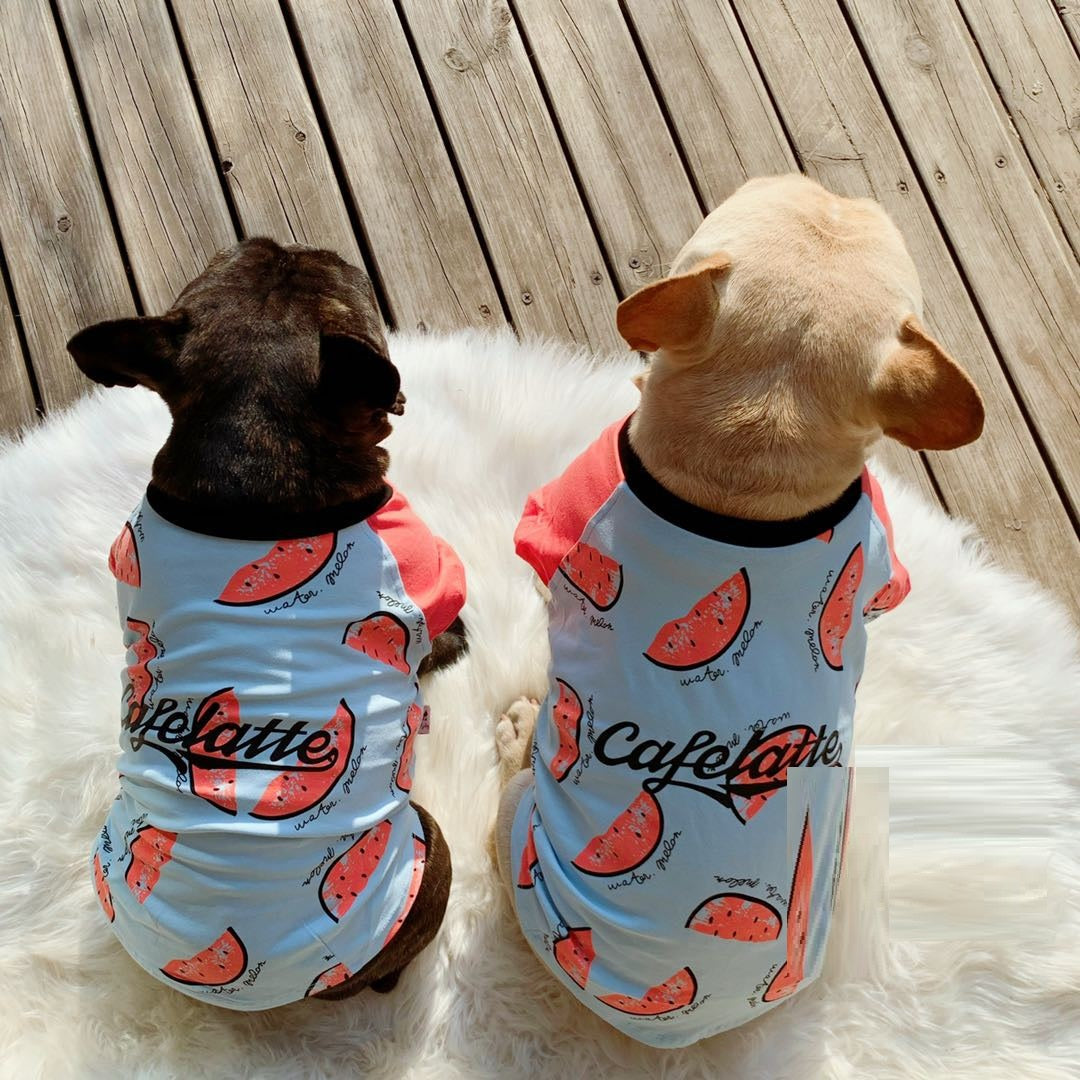 Spring And Autumn Thin Short Sleeve Dog Cotton Clothes