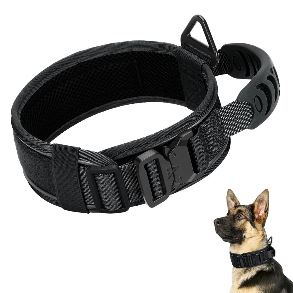 C4 Reflective Dog Collar Tactical Metal Buckle Dog Collar