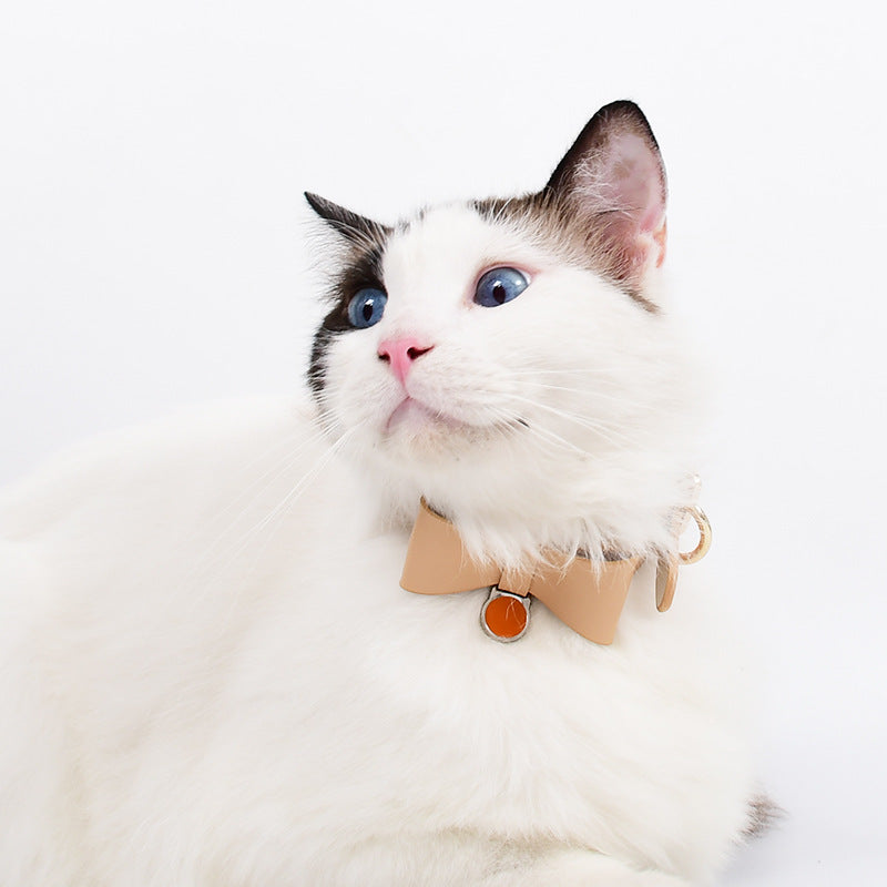 Luxury Leather Pet Cat Collar