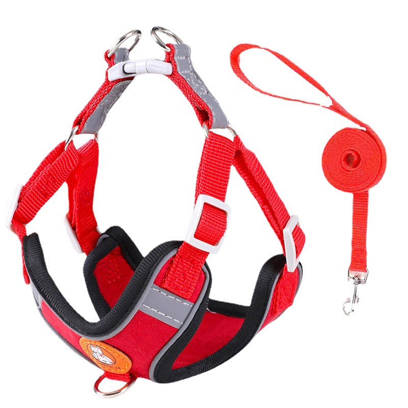 Going Out Universal Reflective Suede Leash Chest Strap