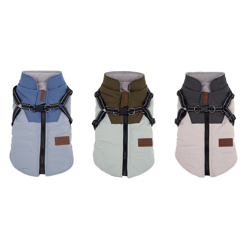Pet Autumn And Winter Outdoor Thickened Warm Vest
