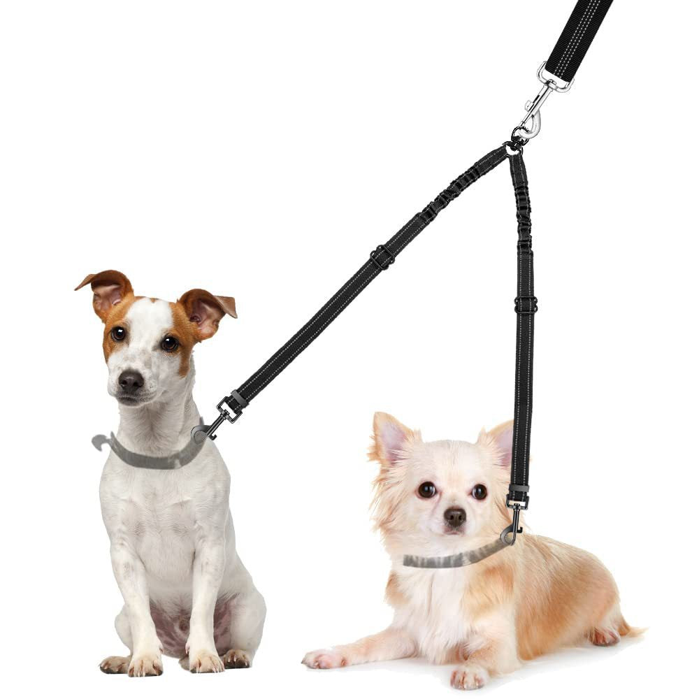 New Product Double Dog Leash 360 Rotating Reflective Traction Belt