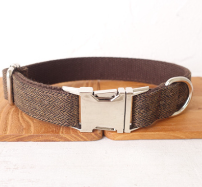 New Alloy Buckle Pet Dog Ring Thickened Dog Collar Bite-resistant Pet Dog Ring Pet Hand Holding Rope