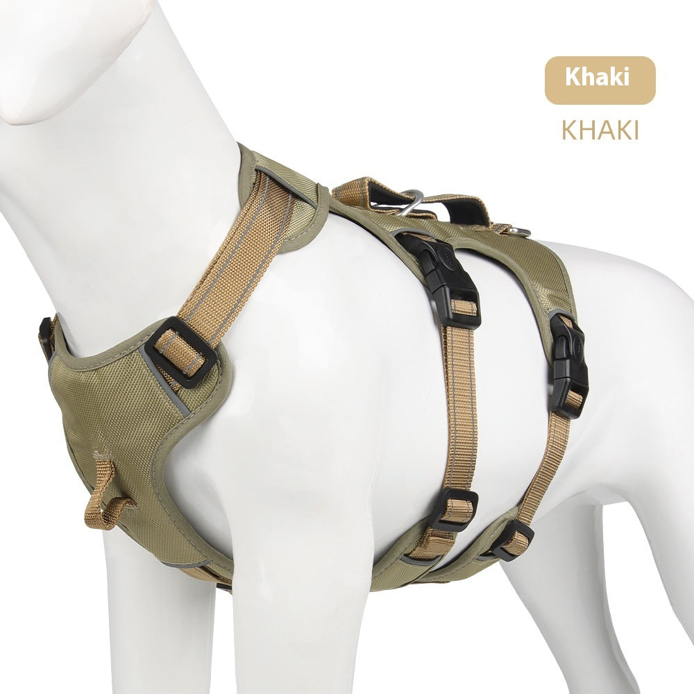 Anti Breaking Loose Big Dog Chest Strap Oxford Cloth Dog Hand Holding Rope Pet Supplies