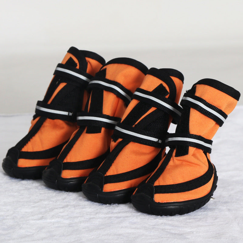 Dog Shoes Double Straps Non-slip, Wear-resistant And Waterproof
