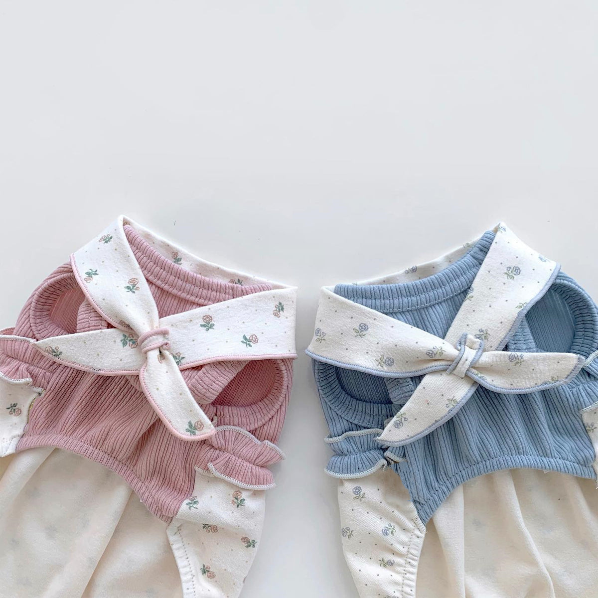 Warm And Cute Small Scarf Floral Bubble Skirt Vest