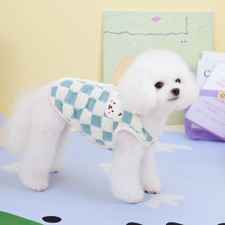 Autumn And Winter Dog Clothes Pet Velvet Thermal Vest