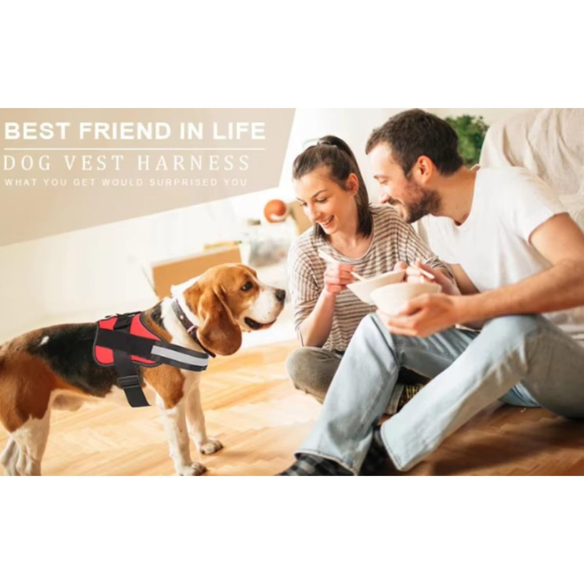 Dogshood Harness, Dogshood No Pull Harness, Breathable Reflective Vest With Handle, No MoreTugging Or Choking