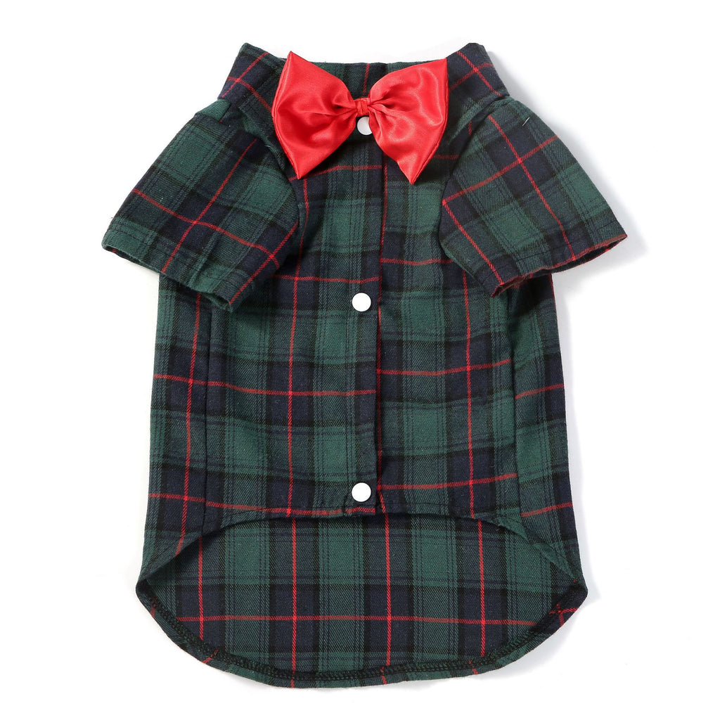 Pet Clothes Small And Medium-sized Dogs Plaid Shirt