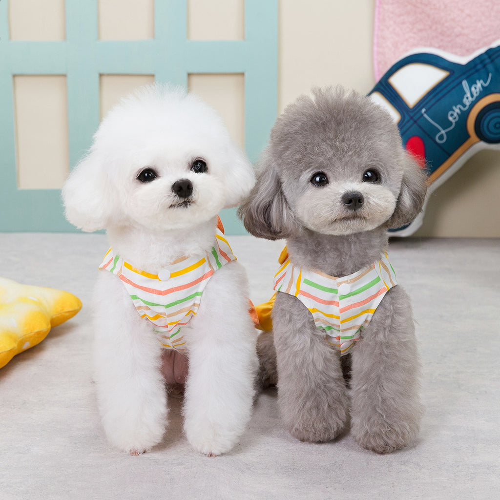 Fashion Dog New Striped Patchwork Skirt