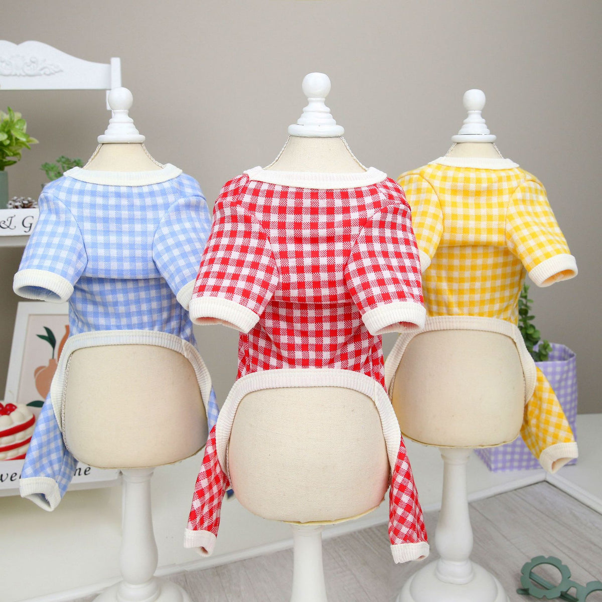 Pet Supplies Teddy Small Dog Plaid Four-legged Puppy Clothing