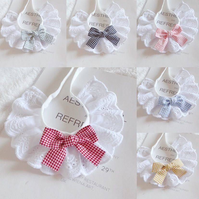 Cat Pure Cotton Lace Bib Saliva Pet Bow Cute Scarf Decorative Bib Dog Bib Accessories