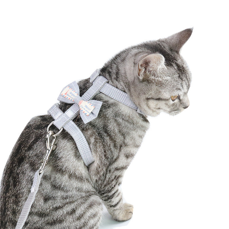 Bow Cat Pulling Rope Anti Breaking Loose Adjustable
