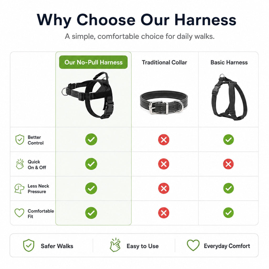 No-Pull Harness,No Pull Dog Harness With Soft Padded Handle Reflective Adjustable Breathable Mesh Pet Vest,Easy On-Off Soft Padded Harness,Easy For