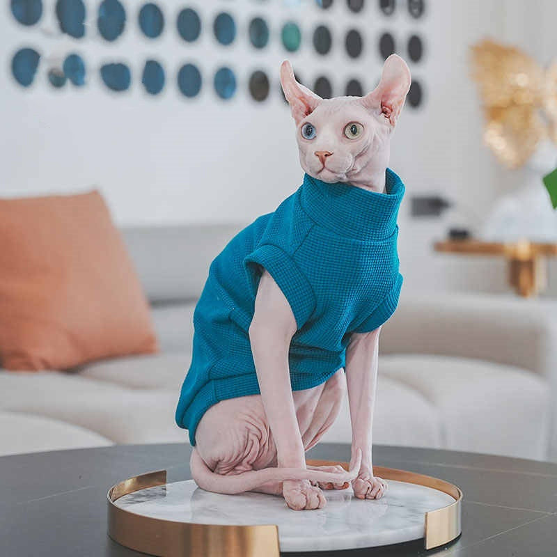 Spring Autumn And Winter Soft Solid-Colored Cat Clothes