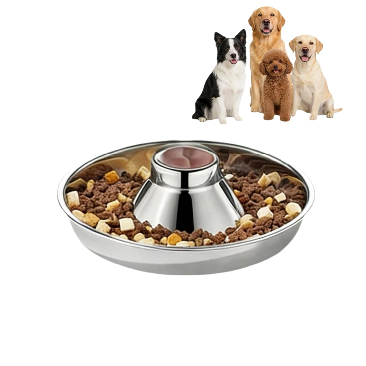Stainless Steel Puppy Weaning Bowls,Cat Bowls For Food Water,Multiple Puppies Feeder Whelping Dishes,Litter Feeding Station Pans For Small Dogs Cats