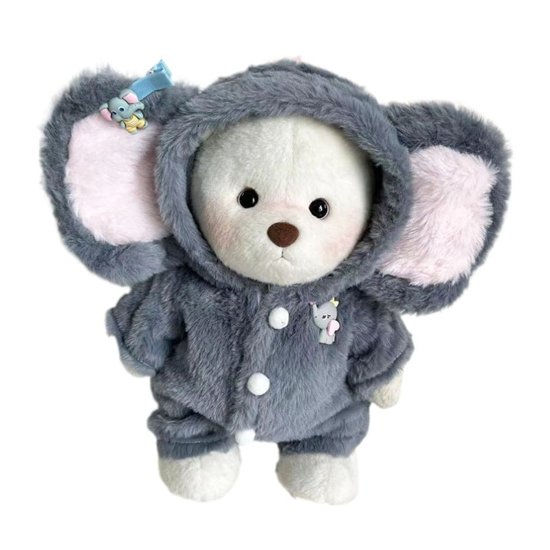 Little Bear Doll Clothes Gray Elephant Jumpsuit Suit